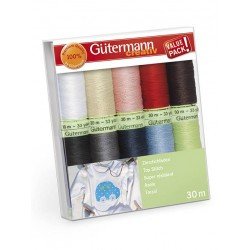 fil à coudre décoratif et surpiqûre GUTERMANN 10X30m
