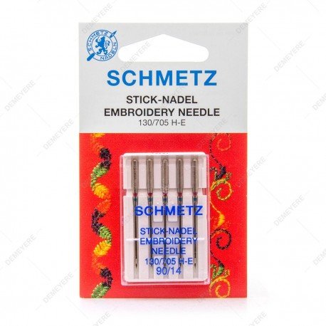 Blister 5 aiguilles SCHMETZ BLX5 705H-E NM90 Embroidery Aiguilles à broder