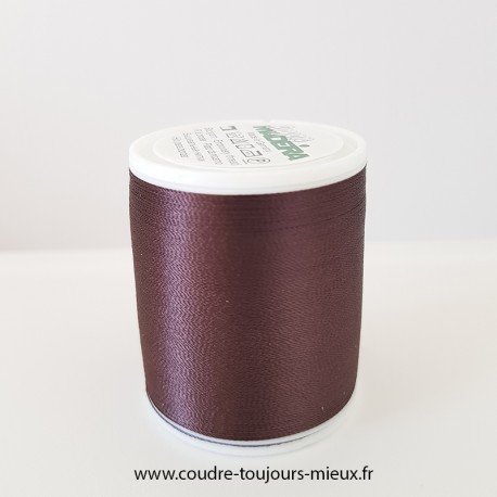 Fil à broder Madeira Rayon Uni 1000 m Chocolat noir 1059