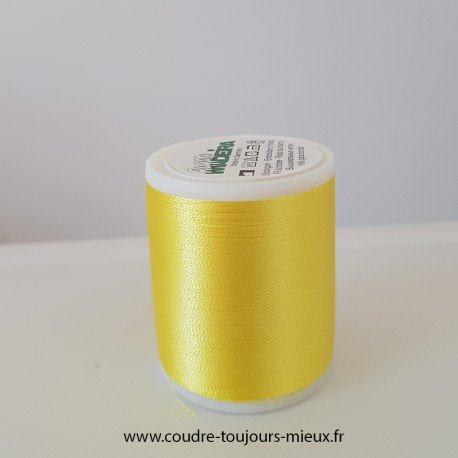 Fil à broder Madeira Rayon Uni 1000 m Citron 1023